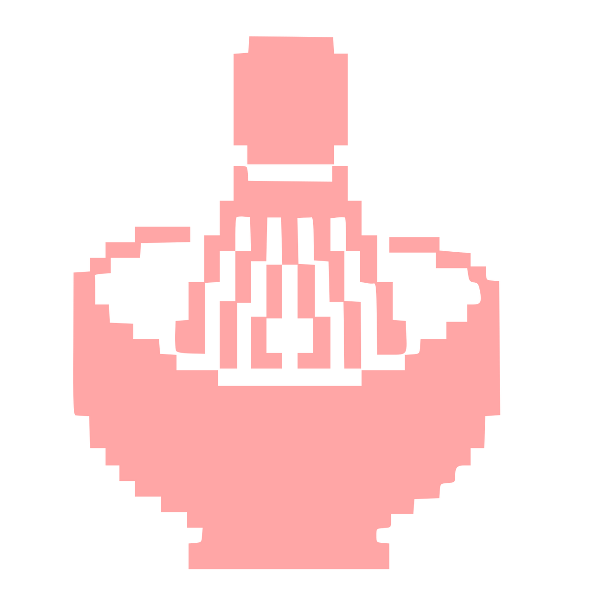 Pixel Matcha Bowl Logo #ffa6a6