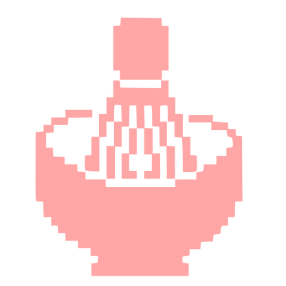 Pixel Matcha Bowl Logo #ffa6a6