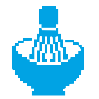 Pixel Matcha Bowl Logo #00a3e4