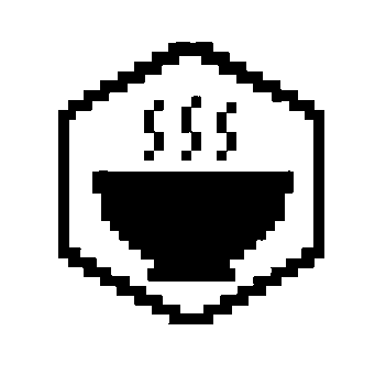 Pixel Bowl Logo Hexagon