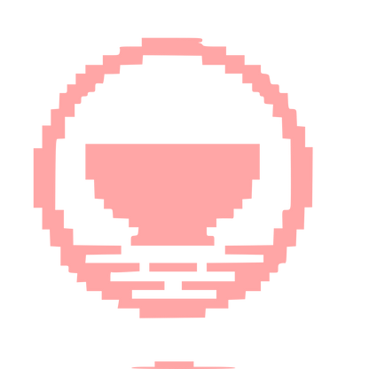 Pixel Matcha Bowl Logo #ffa6a6