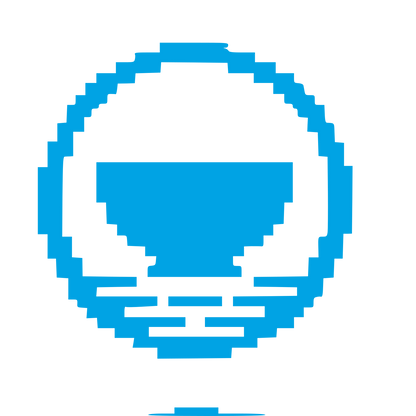 Pixel Matcha Bowl Logo #00a3e4