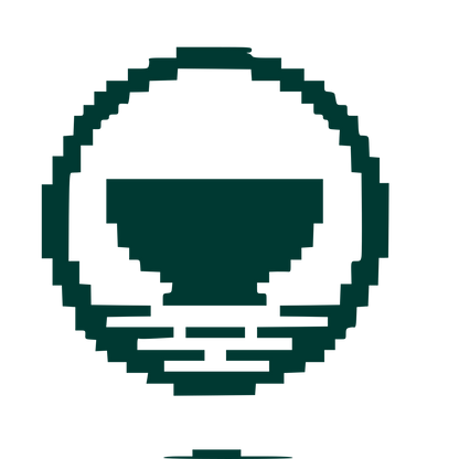 Pixel Matcha Bowl Logo #003932