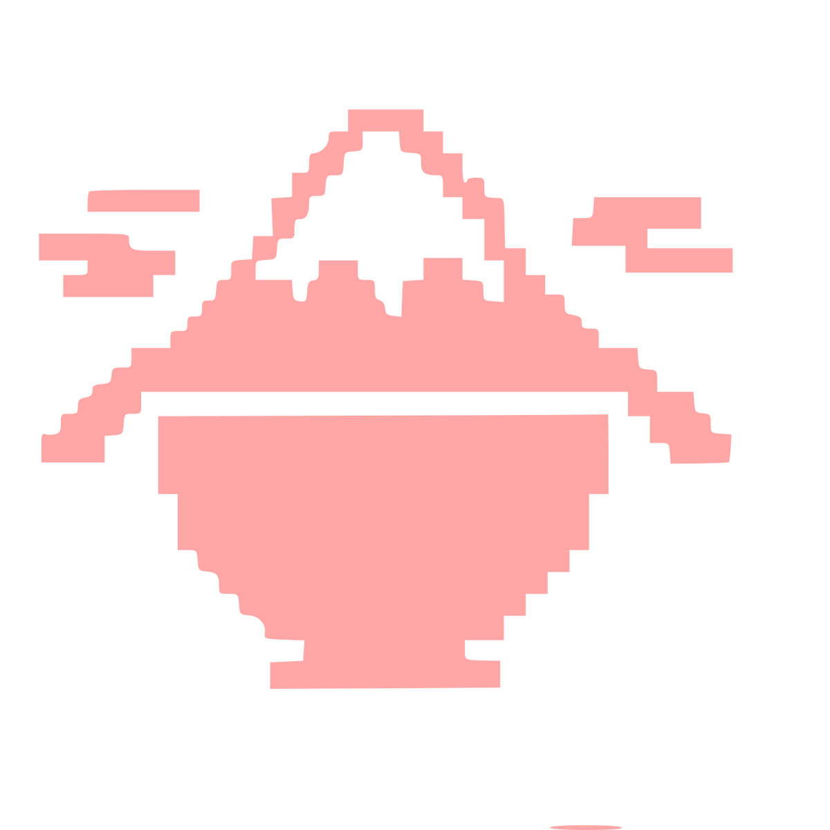 Pixel Matcha Bowl Logo #ffa6a6