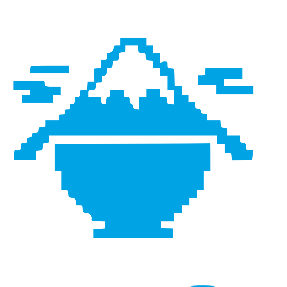 Pixel Matcha Bowl Logo #00a3e4