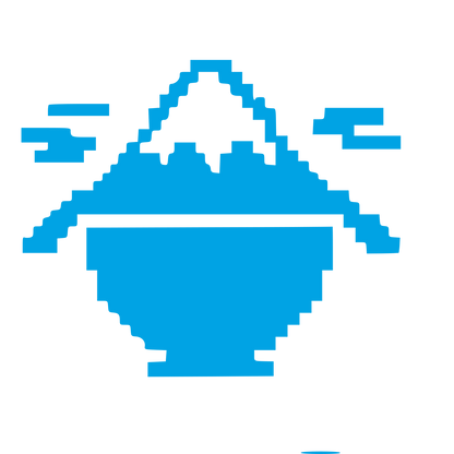 Pixel Matcha Bowl Logo #00a3e4