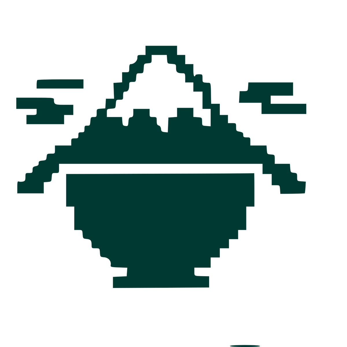 Pixel Matcha Bowl Logo #003932