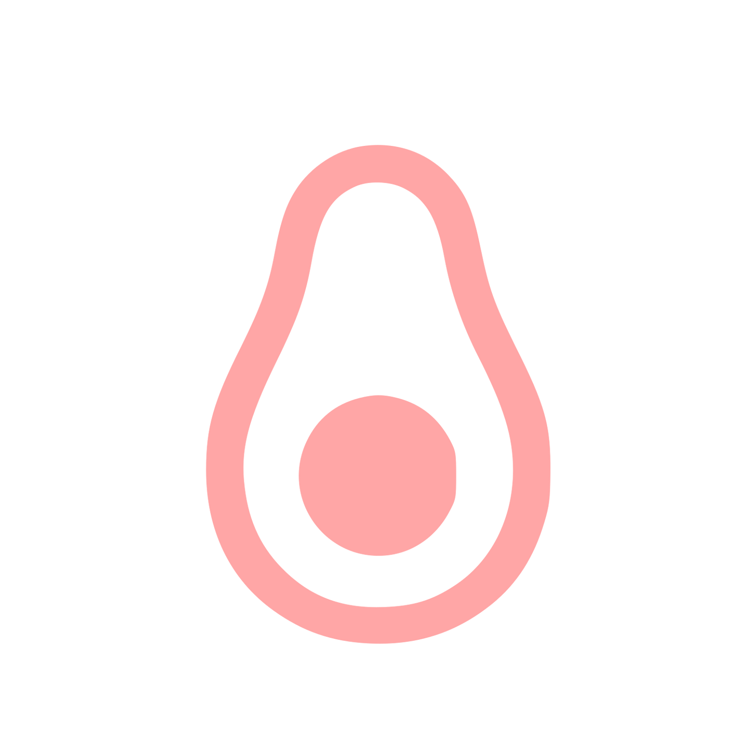 Monoline Avocado Logo #ffa6a6