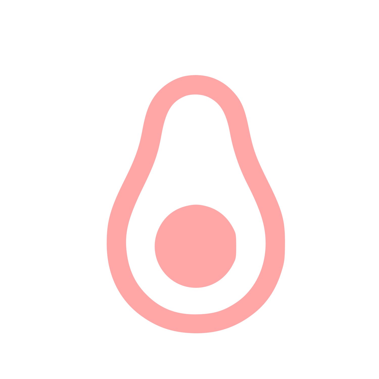 Monoline Avocado Logo #ffa6a6