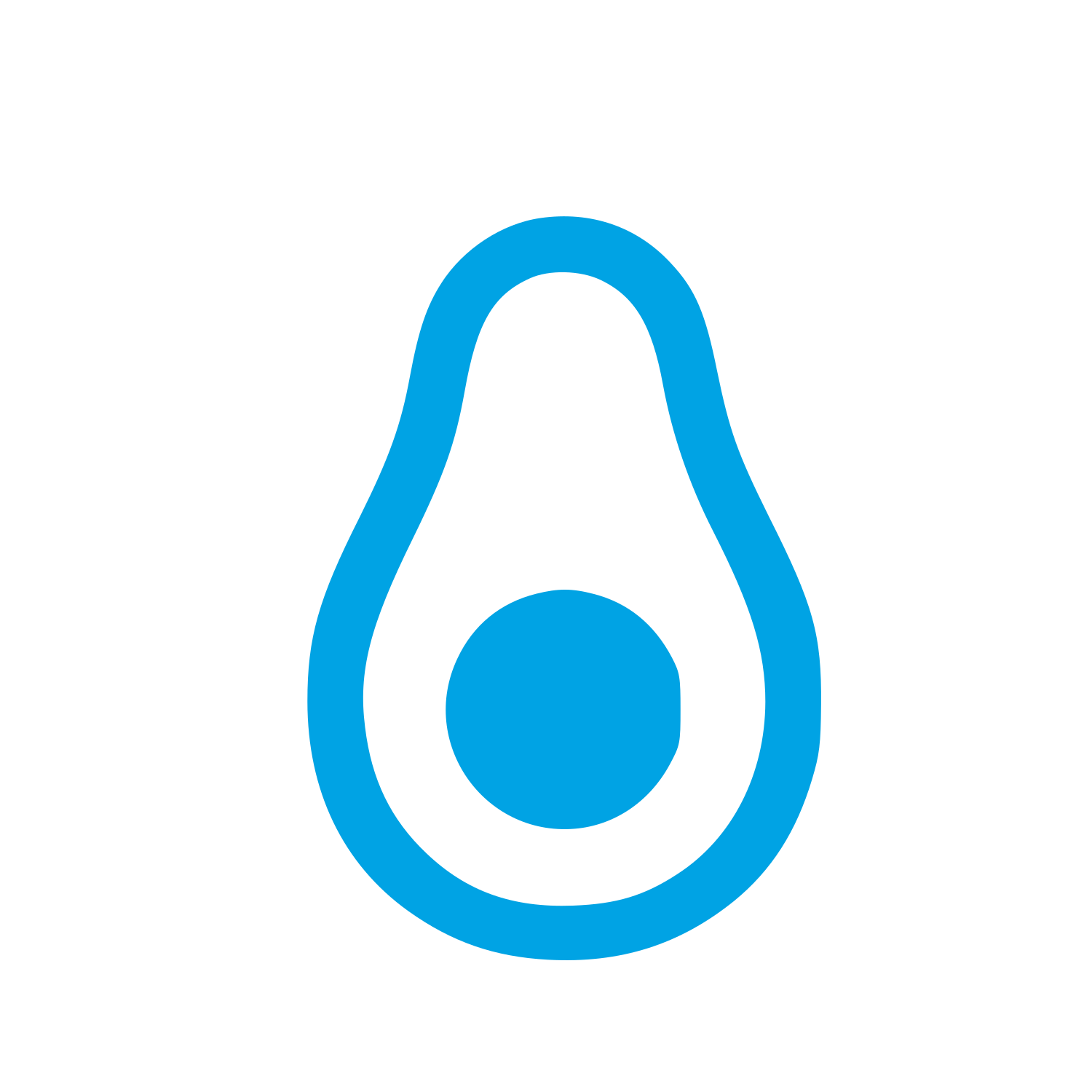 Monoline Avocado Logo #00a3e4