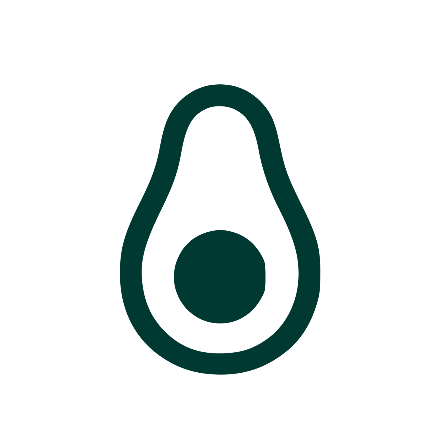 Monoline Avocado Logo #003932