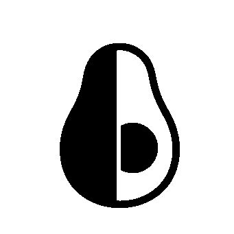 Split Avocado Half Logo