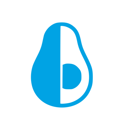 Split Avocado Half Logo #00a3e4