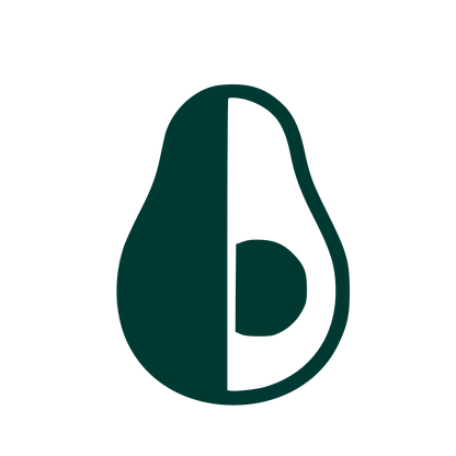 Split Avocado Half Logo #003932