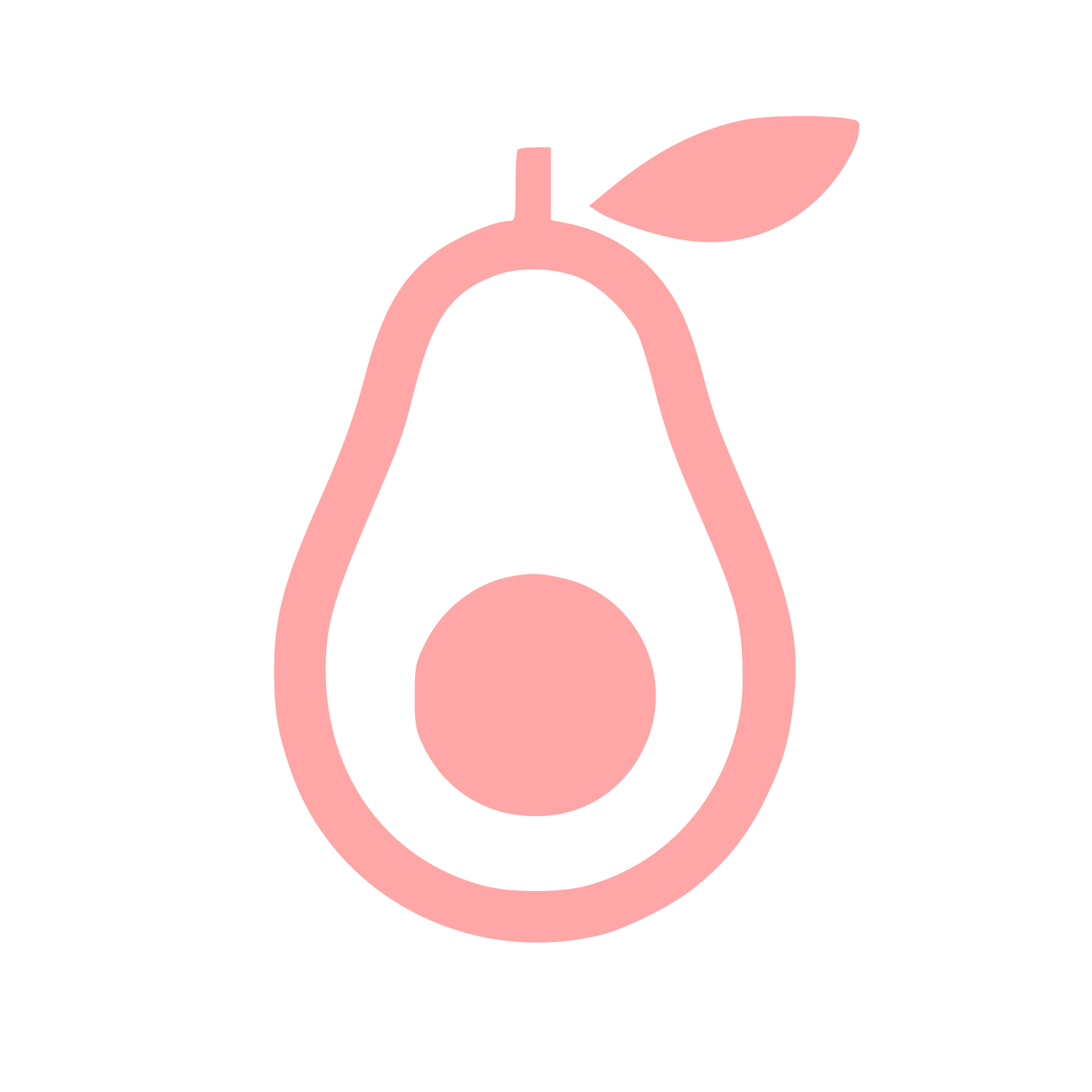Avocado Cross Section Logo #ffa6a6