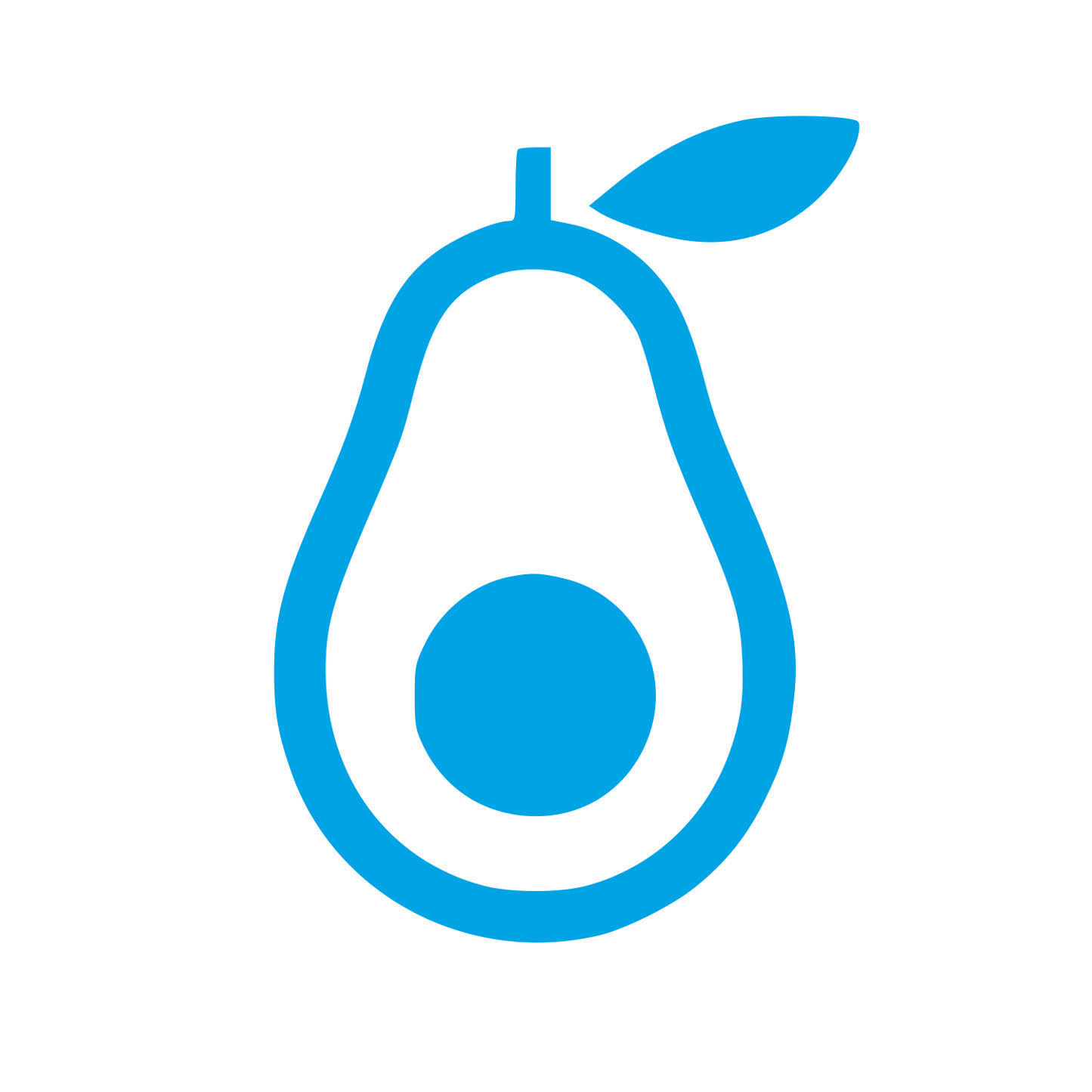Avocado Cross Section Logo #00a3e4