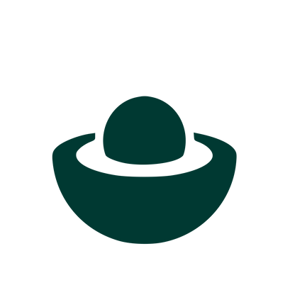 Avocado Half Cross Section Logo #003932