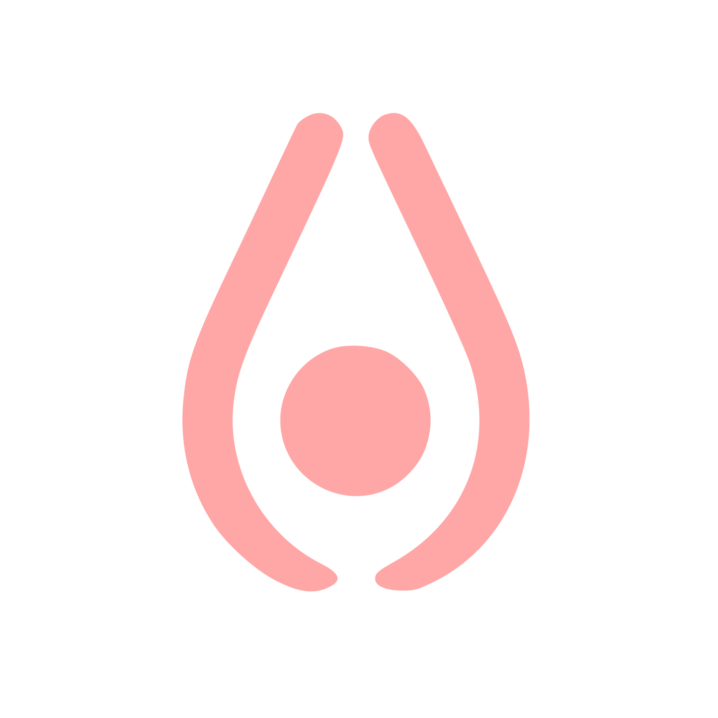 Avocado Seed Drop Logo #ffa6a6
