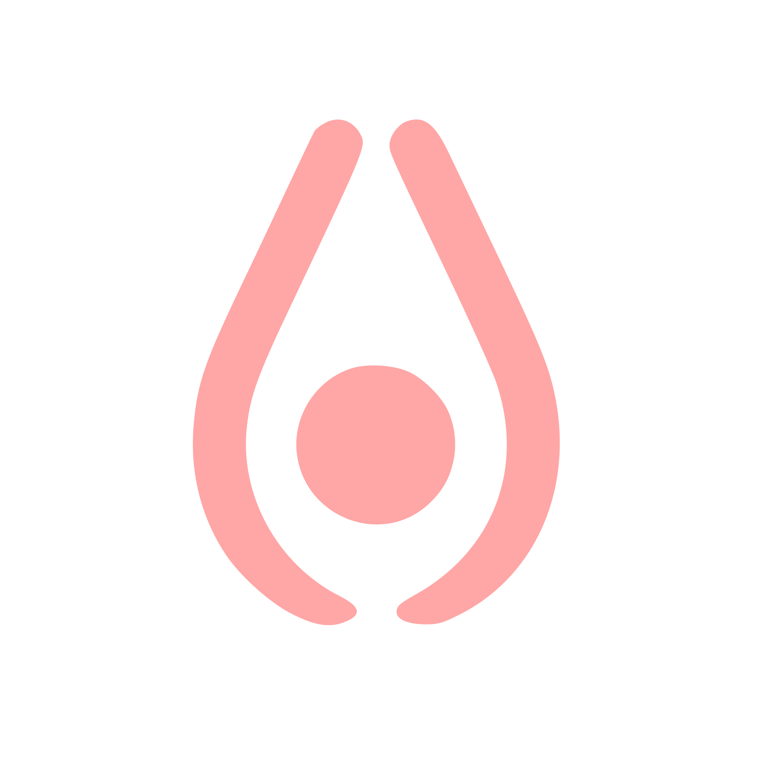 Avocado Seed Drop Logo #ffa6a6