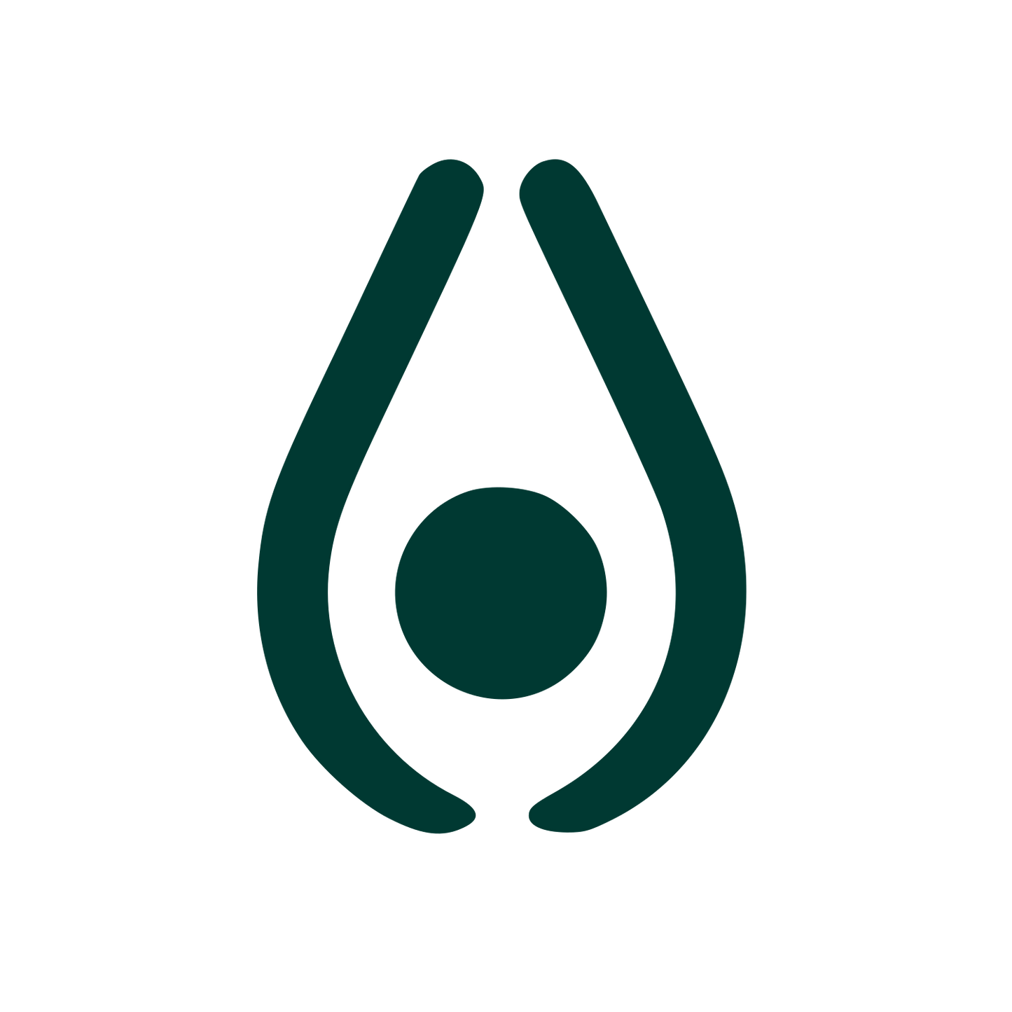 Avocado Seed Drop Logo #003932