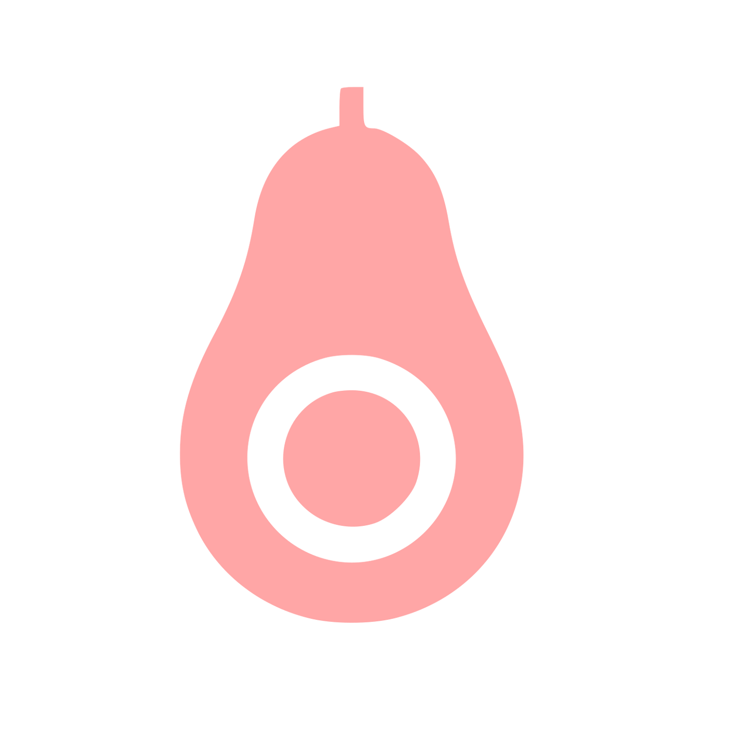 Avocado Cut Logo #ffa6a6
