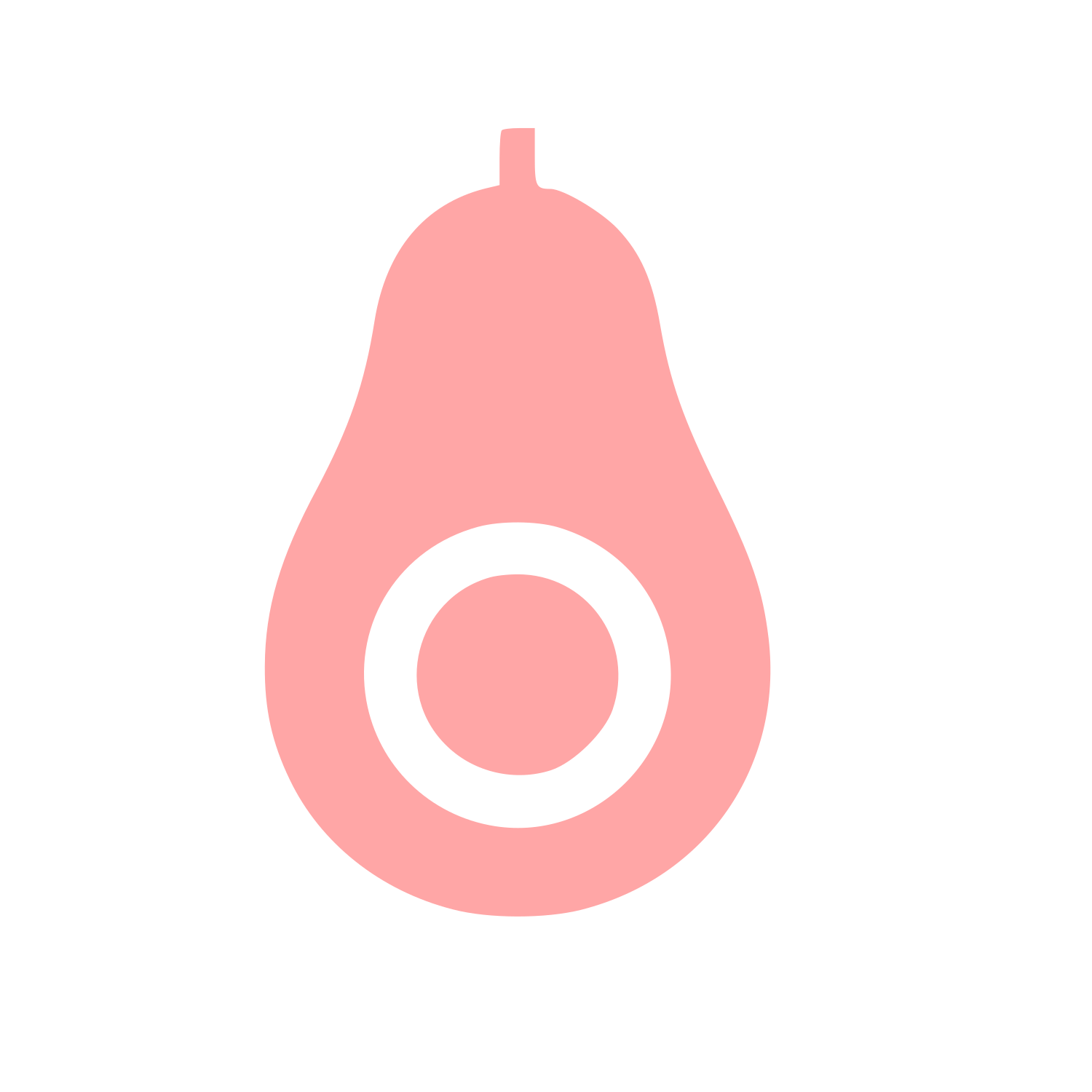Avocado Cut Logo #ffa6a6
