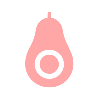 Avocado Cut Logo #ffa6a6