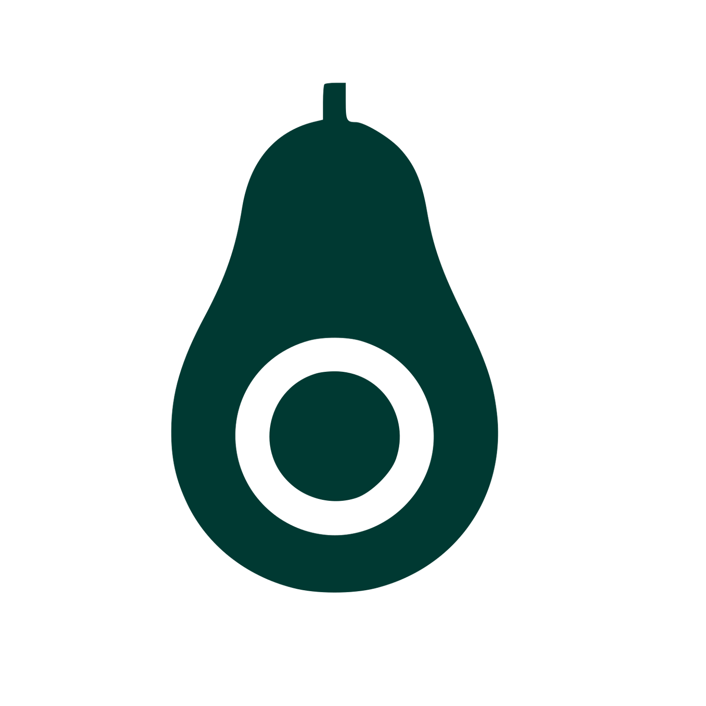 Avocado Cut Logo #003932