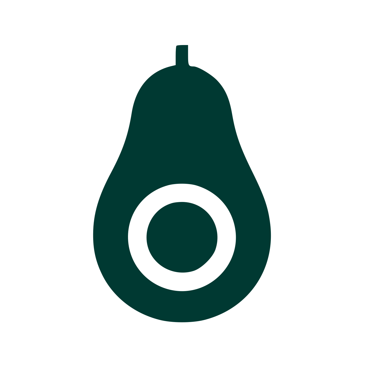 Avocado Cut Logo #003932