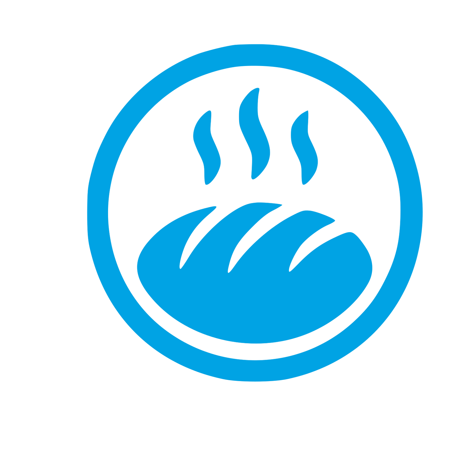 Hot Bread Loaf Logo #00a3e4