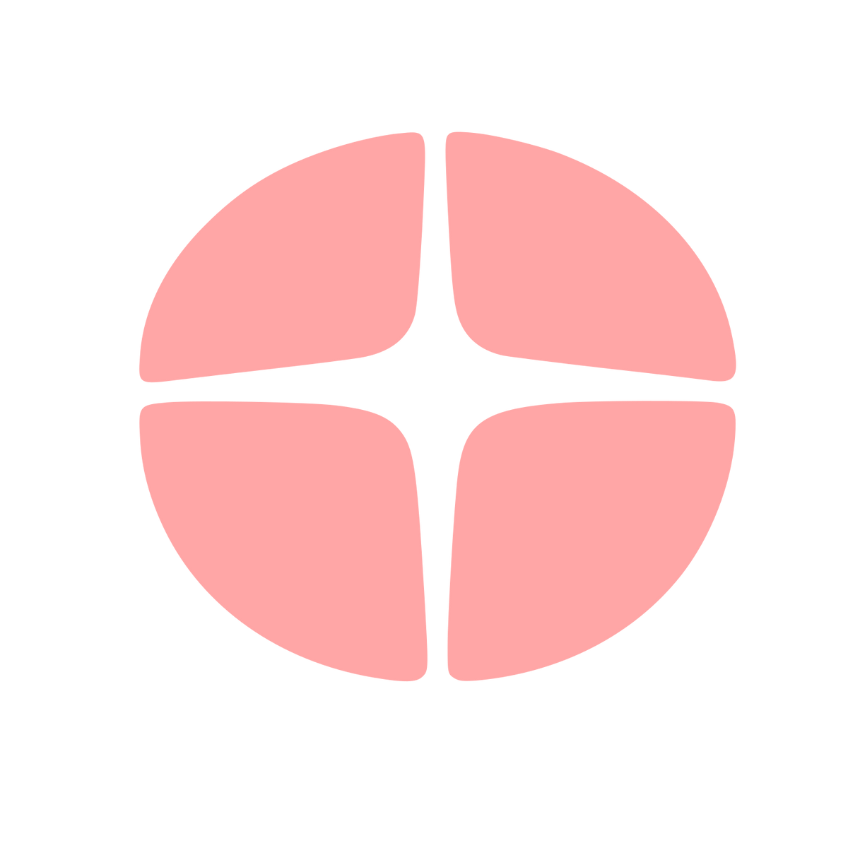 Circle Crosshair Divided Logo #ffa6a6