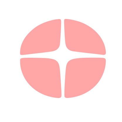 Circle Crosshair Divided Logo #ffa6a6