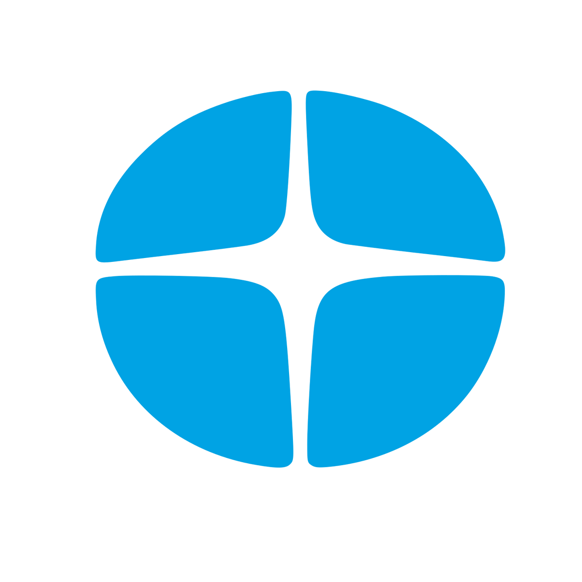 Circle Crosshair Divided Logo #00a3e4