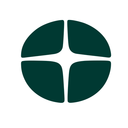 Circle Crosshair Divided Logo #003932