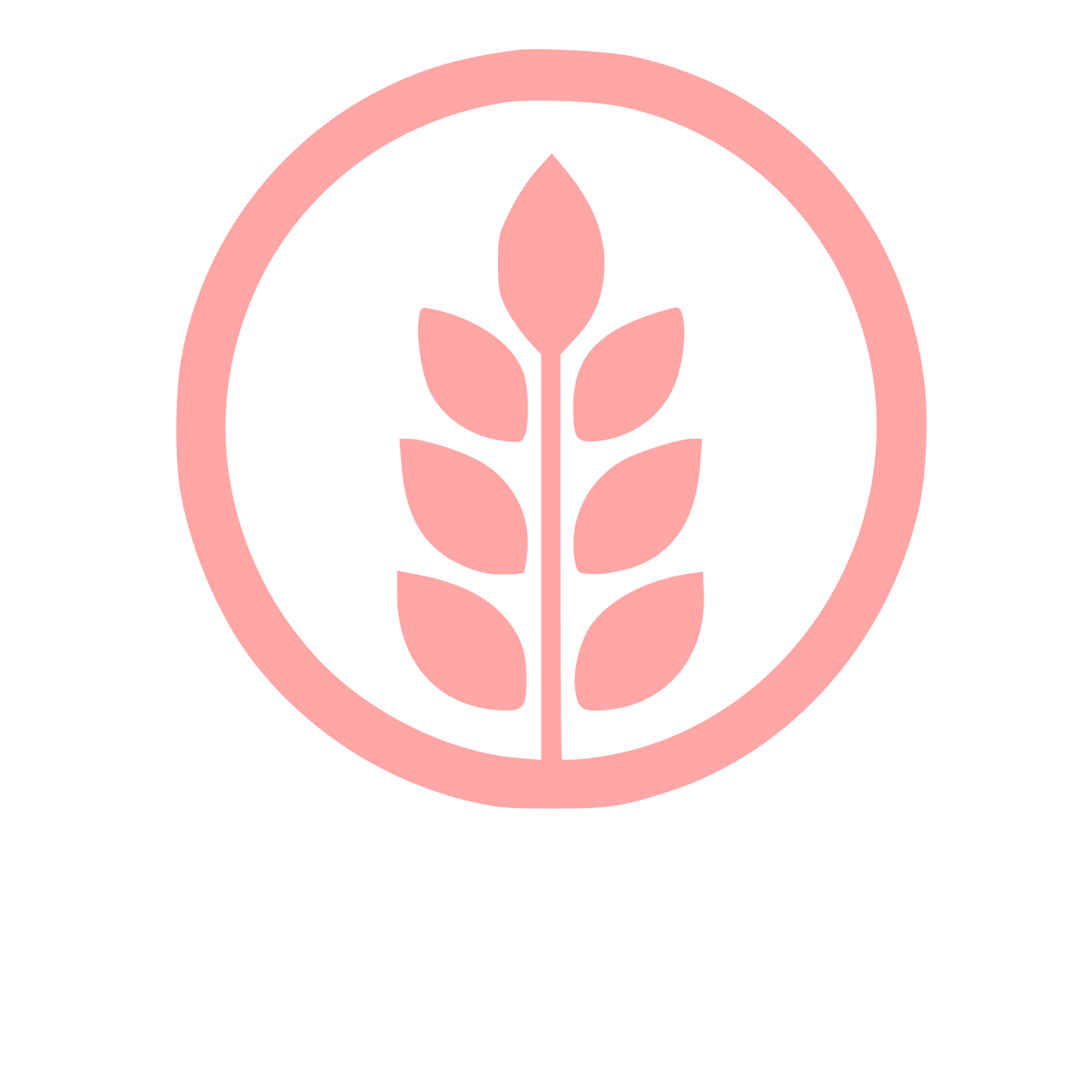 Wheat Stalk Circle Logo #ffa6a6