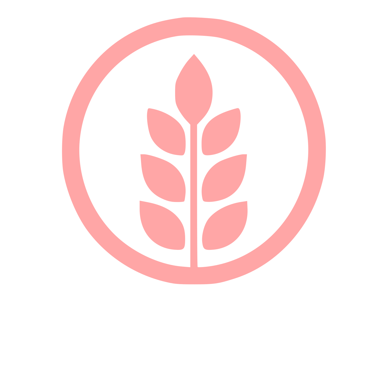 Wheat Stalk Circle Logo #ffa6a6