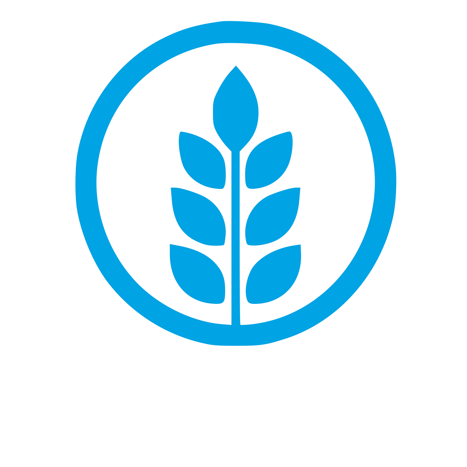 Wheat Stalk Circle Logo #00a3e4