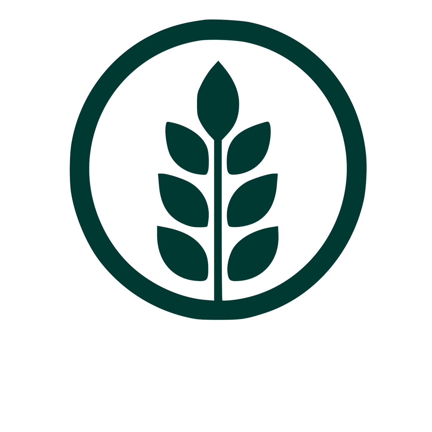 Wheat Stalk Circle Logo #003932