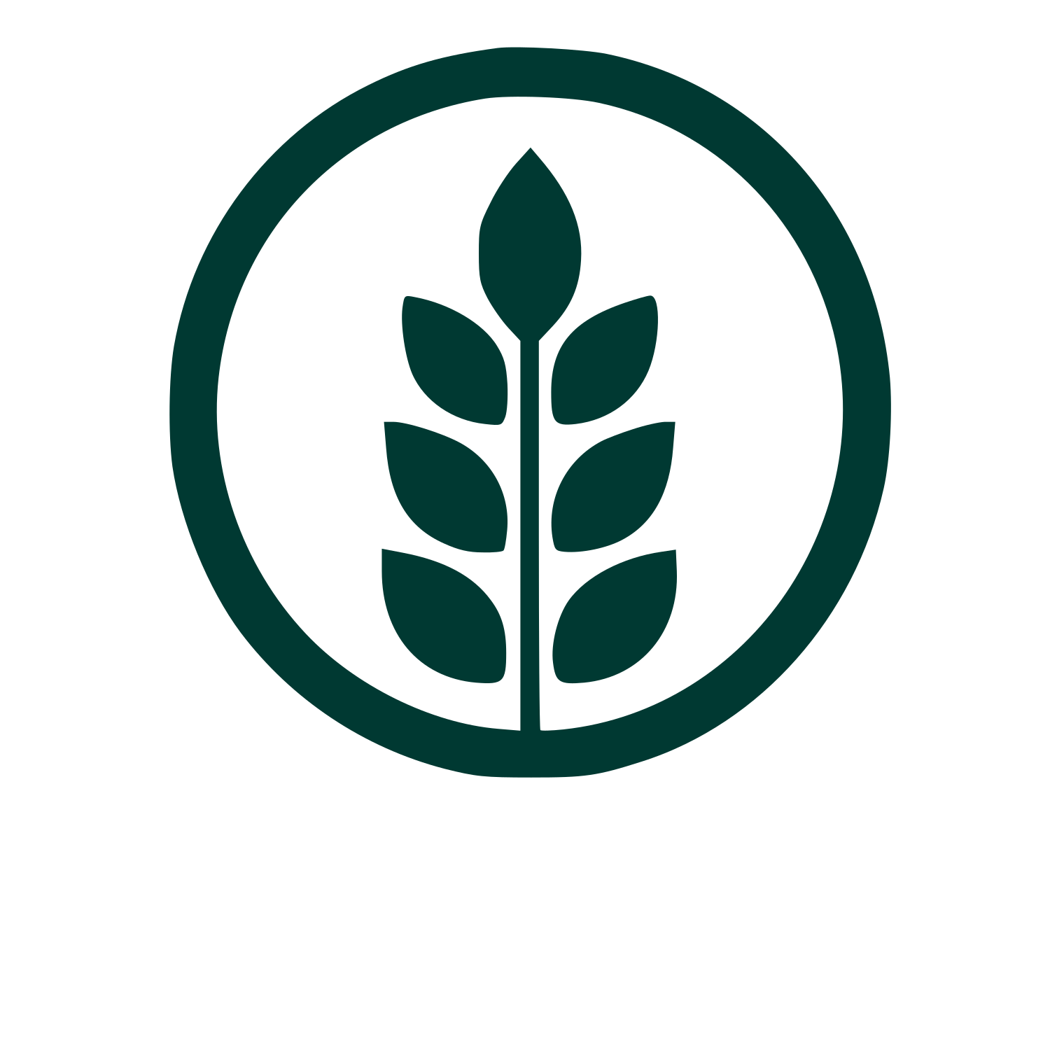 Wheat Stalk Circle Logo #003932