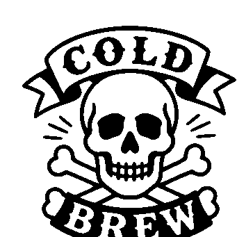 Cold Brew Skull Crossbones Logo