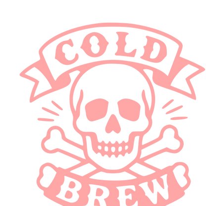 Cold Brew Skull Crossbones Logo #ffa6a6