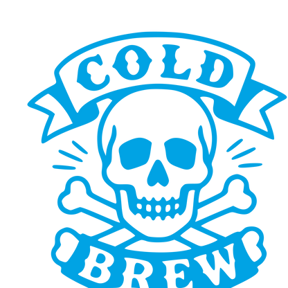 Cold Brew Skull Crossbones Logo #00a3e4