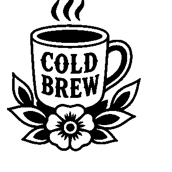Cold Brew Coffee Tattoo Logo