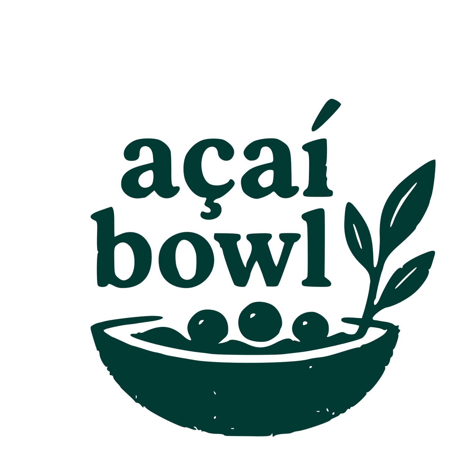 Acai Bowl Plant Logo #003932