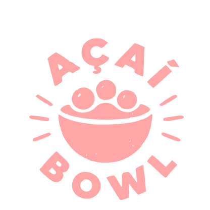 Açaí Bowl Badge Logo #ffa6a6