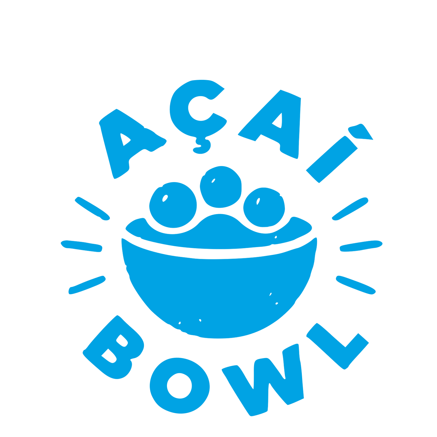 Açaí Bowl Badge Logo #00a3e4