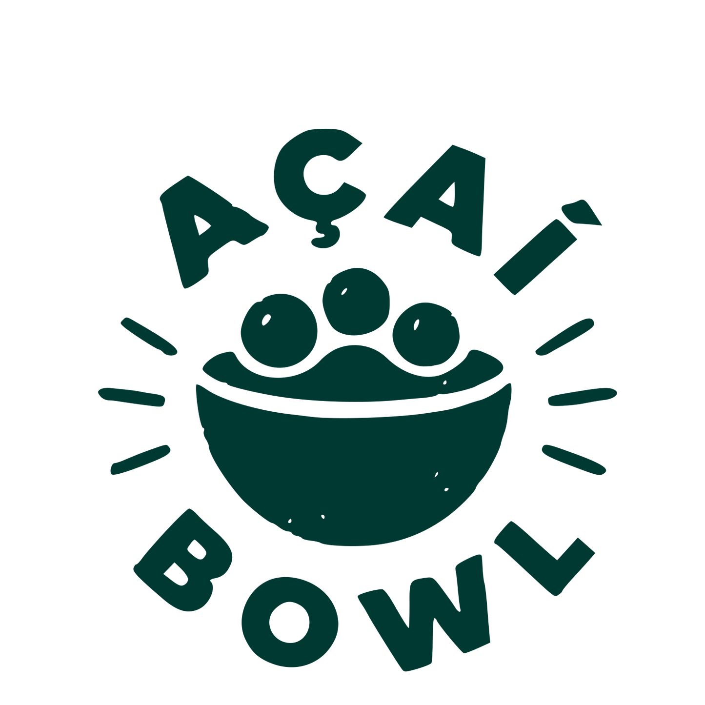 Açaí Bowl Badge Logo #003932