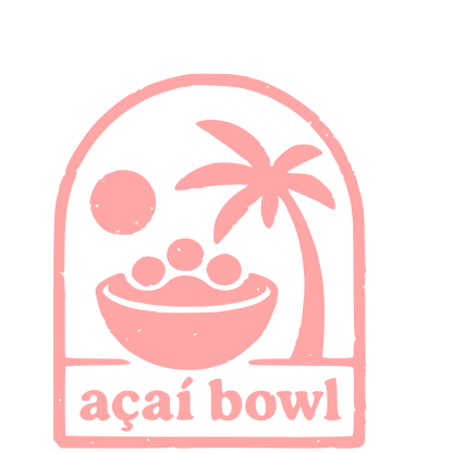 Acai Bowl Palm Tree Logo #ffa6a6