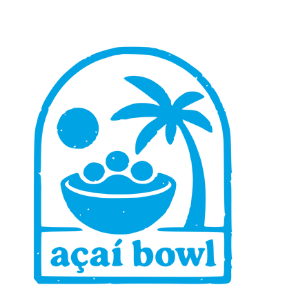 Acai Bowl Palm Tree Logo #00a3e4
