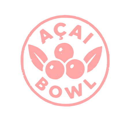 Açaí Bowl Circle Badge Logo #ffa6a6
